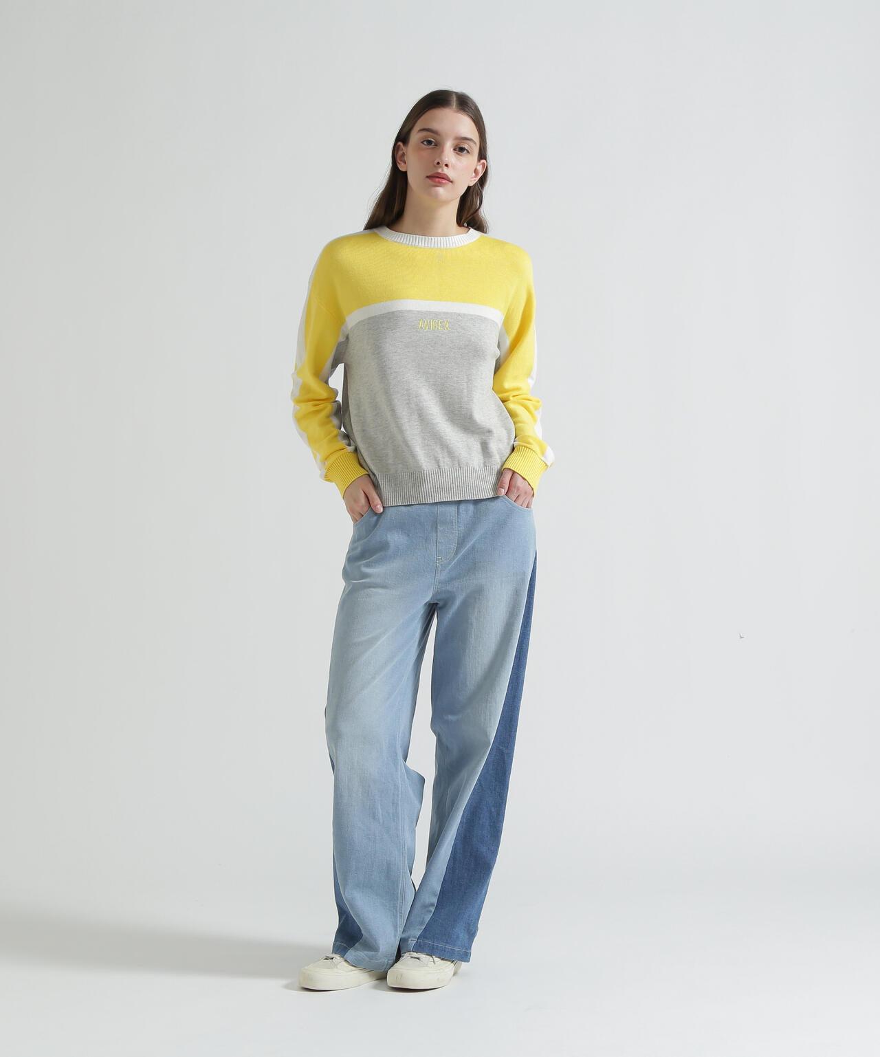 MULTI-TONE KNIT PULLOVER 針織套頭衫