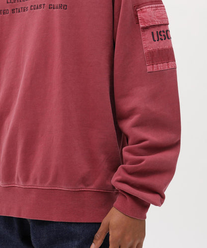 FADED MIL.POCKET CREWNECK SWEAT 水洗做舊 工裝口袋 圓領 衛衣