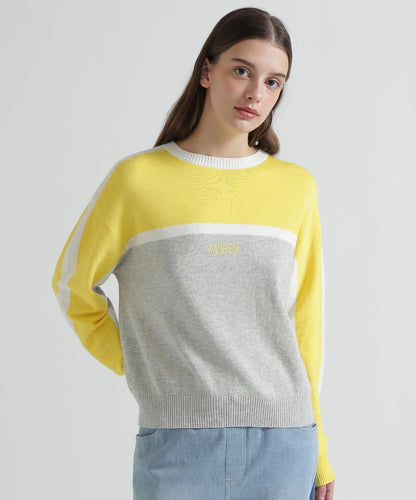 MULTI-TONE KNIT PULLOVER 針織套頭衫