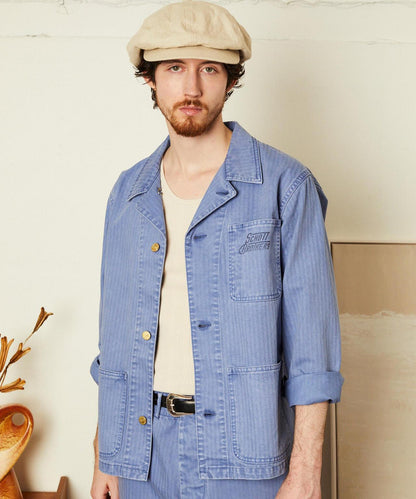 HERRINGBONE COVERALL 人字紋 工裝版型 外套
