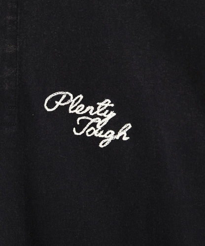 PLENTY TOUGH EMB. HENLEY LS T-SHIRT 刺繡亨利領長袖T恤