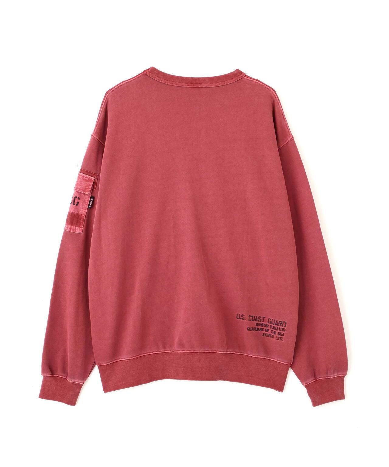 FADED MIL.POCKET CREWNECK SWEAT 水洗做舊 工裝口袋 圓領 衛衣