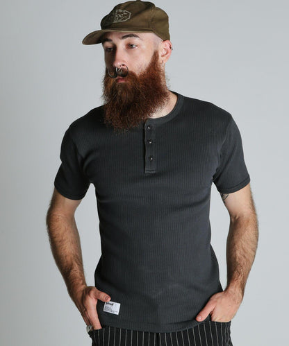 軍風羅紋亨利領 ARMY RIB HENLEY T-SHIRT T恤