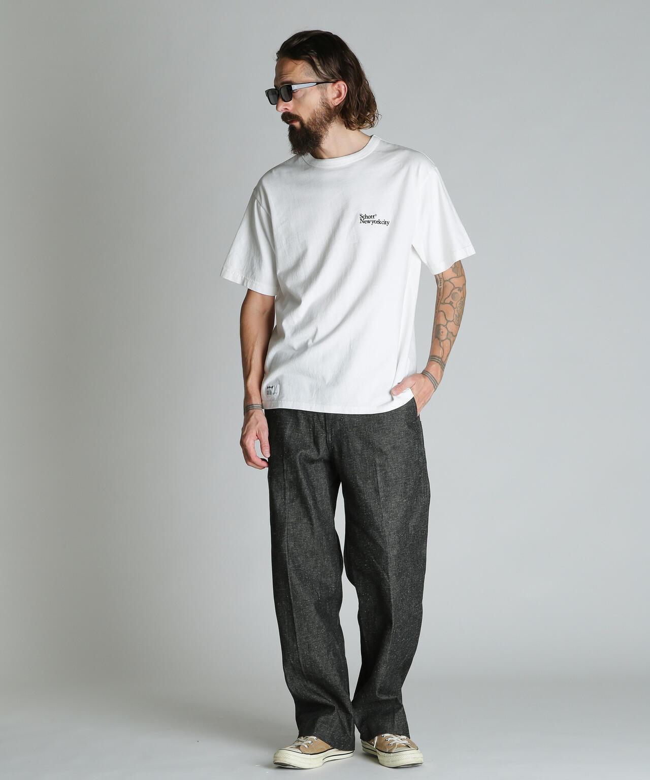 Schott NEW YORK CITY EMB. T-SHIRT 刺繡T恤