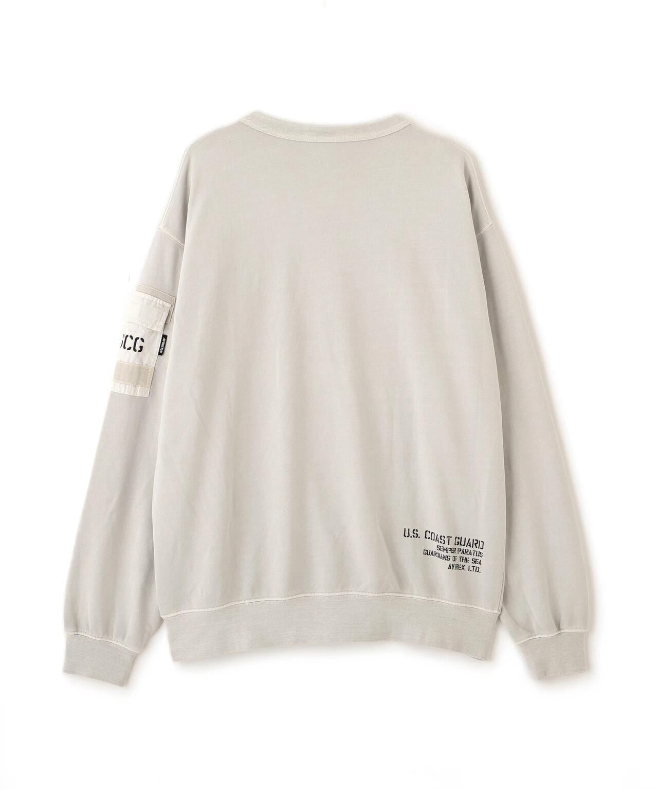 FADED MIL.POCKET CREWNECK SWEAT 水洗做舊 工裝口袋 圓領 衛衣