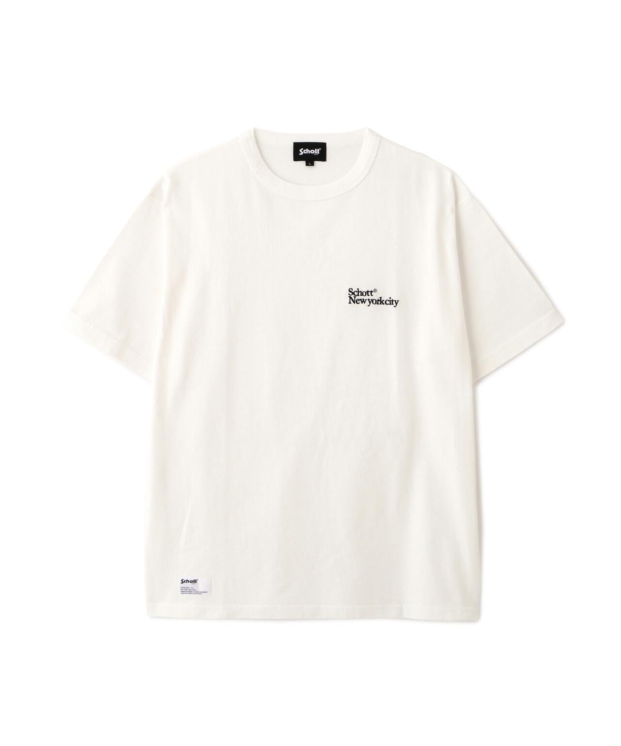 Schott NEW YORK CITY EMB. T-SHIRT 刺繡T恤