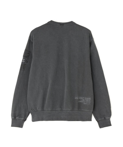 FADED MIL.POCKET CREWNECK SWEAT 水洗做舊 工裝口袋 圓領 衛衣