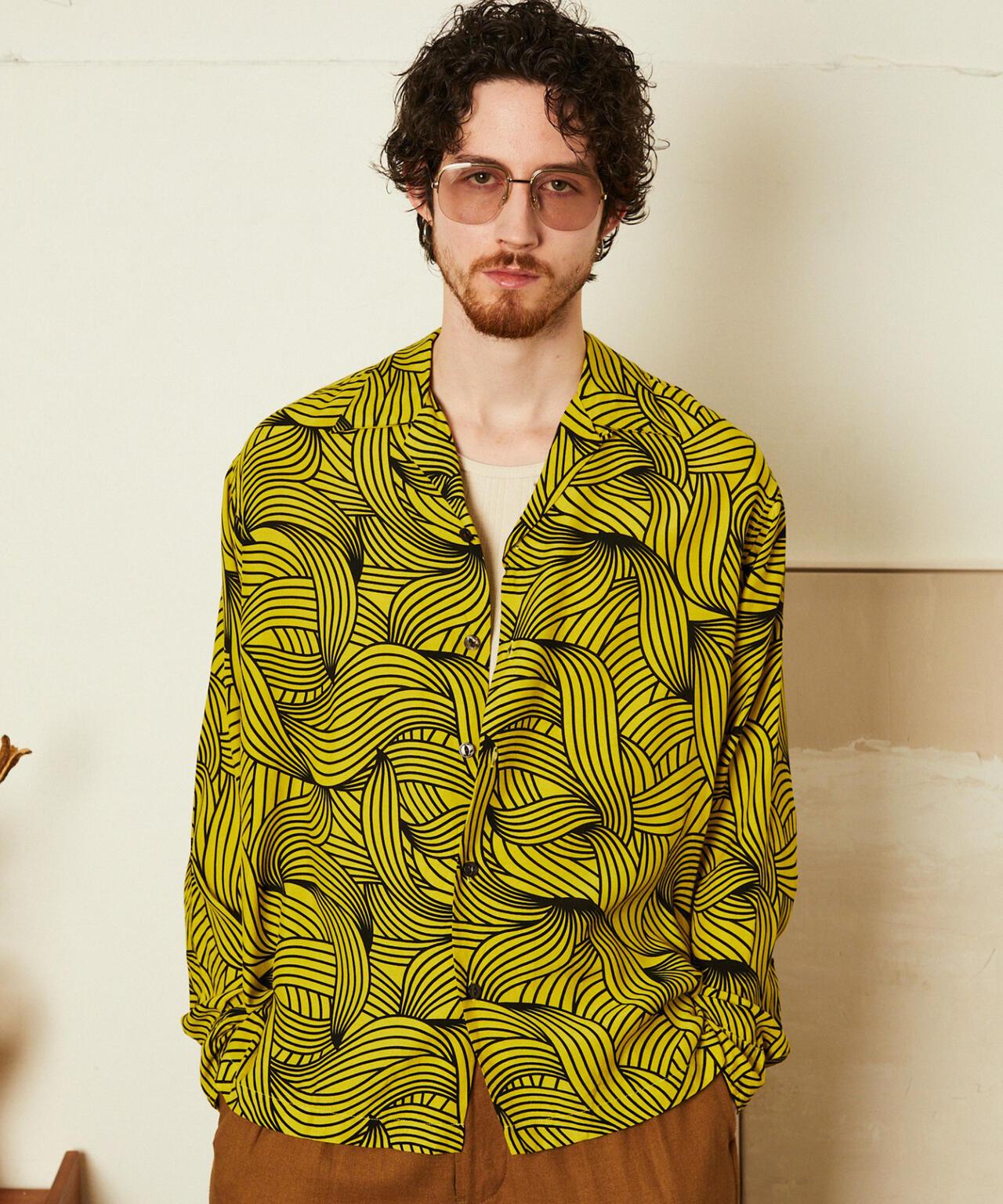 香蕉圖案 人造絲 RAYON SHIRT 襯衫