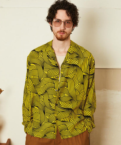 香蕉圖案 人造絲 RAYON SHIRT 襯衫