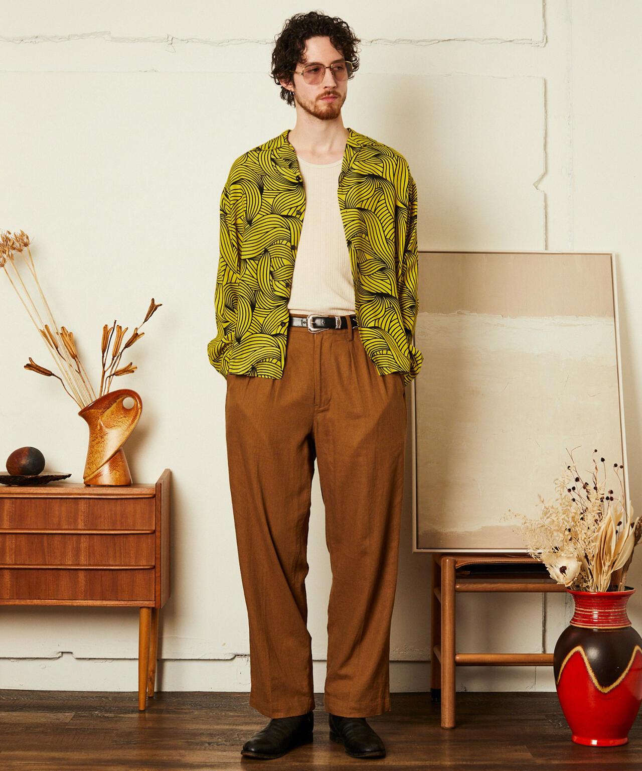 香蕉圖案 人造絲 RAYON SHIRT 襯衫