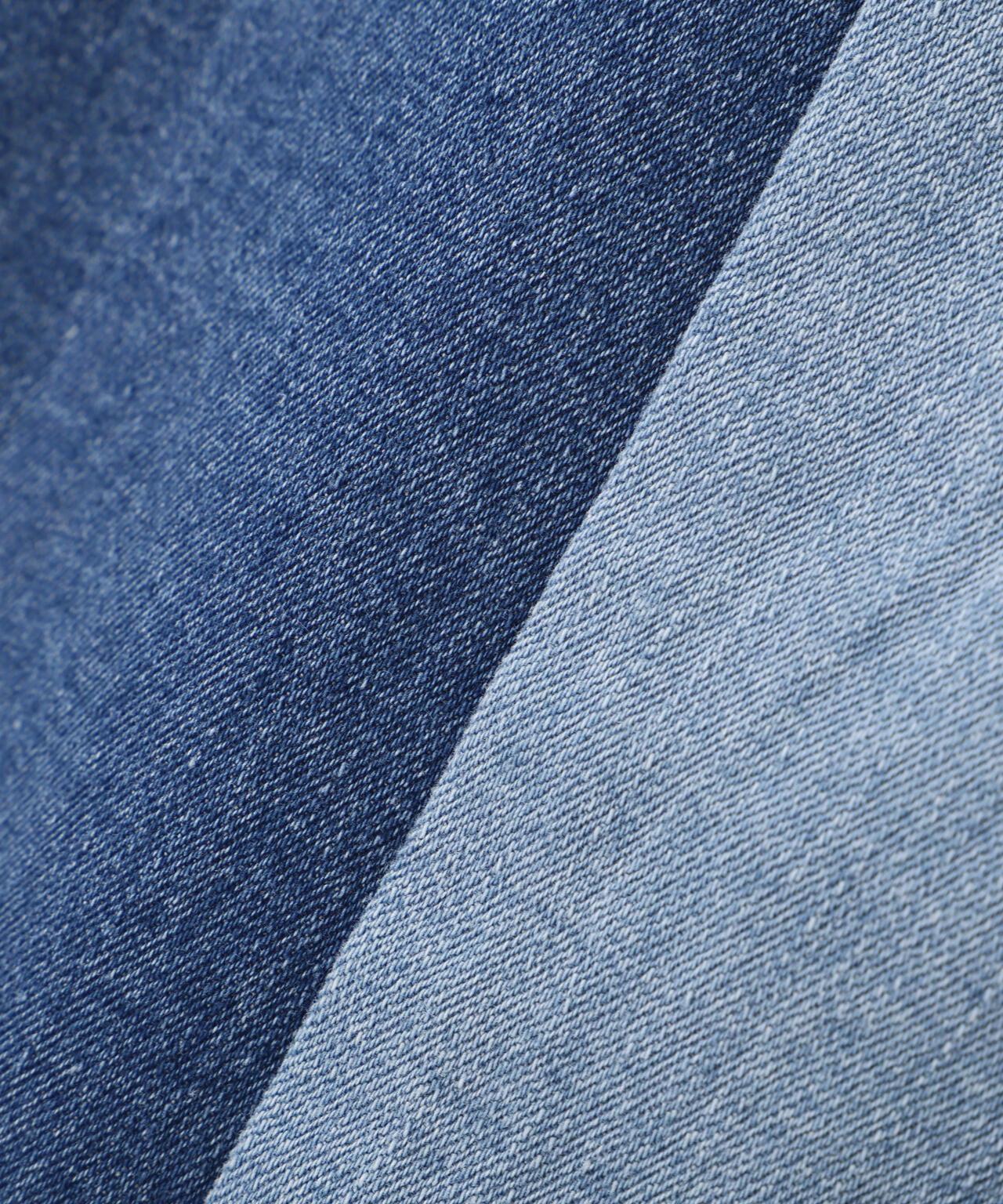 WAIST RIB COLOR BLOCKED DENIM 牛仔褲