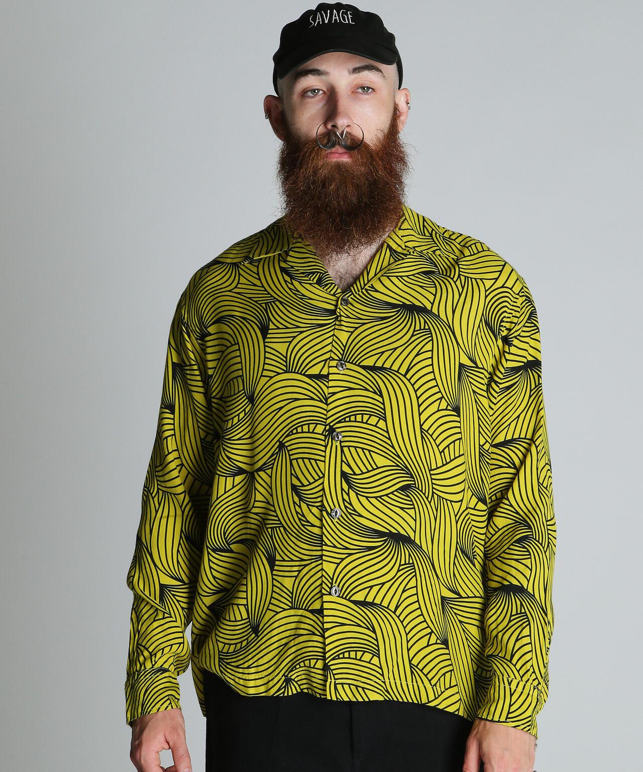 香蕉圖案 人造絲 RAYON SHIRT 襯衫