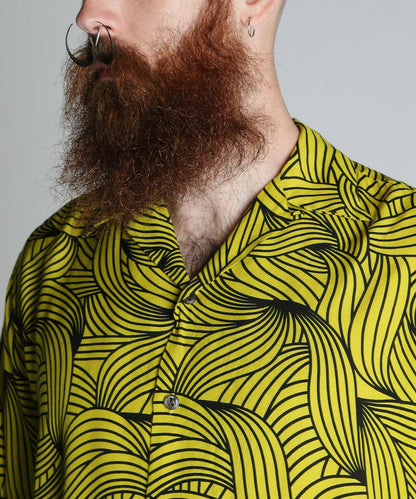 香蕉圖案 人造絲 RAYON SHIRT 襯衫