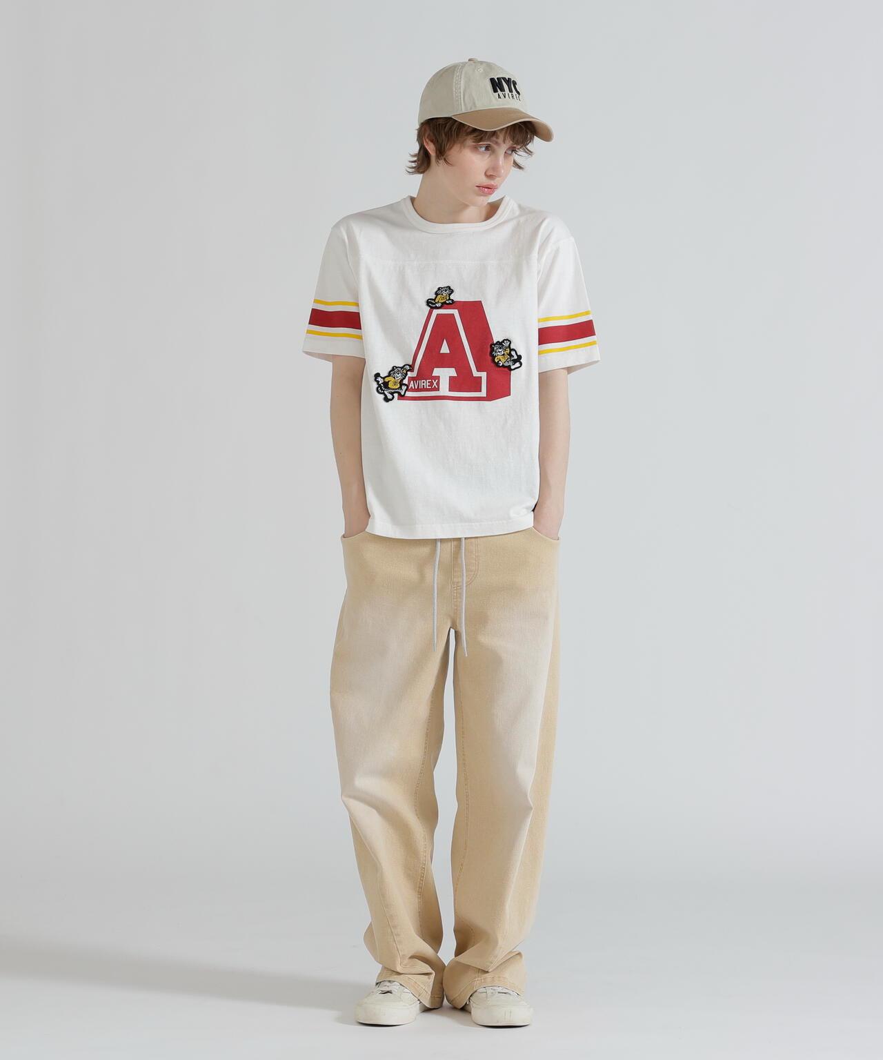 WAIST RIB COLOR BLOCKED DENIM 牛仔褲