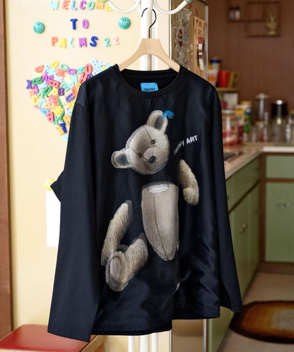 maxsix TEDDY BEAR 3D圖案 長袖T恤