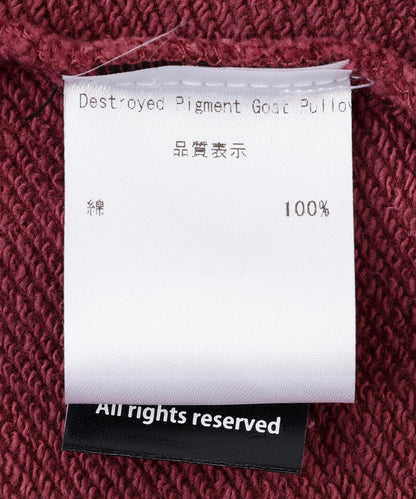 NOT4NERD DESTROYED PIGMENT GOAT 套頭連帽衛衣