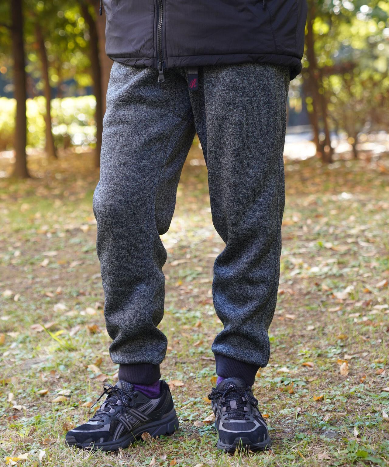 複合針織抓絨窄口羅紋褲子 BONDING KNIT FLEECE NARROW RIB PANT