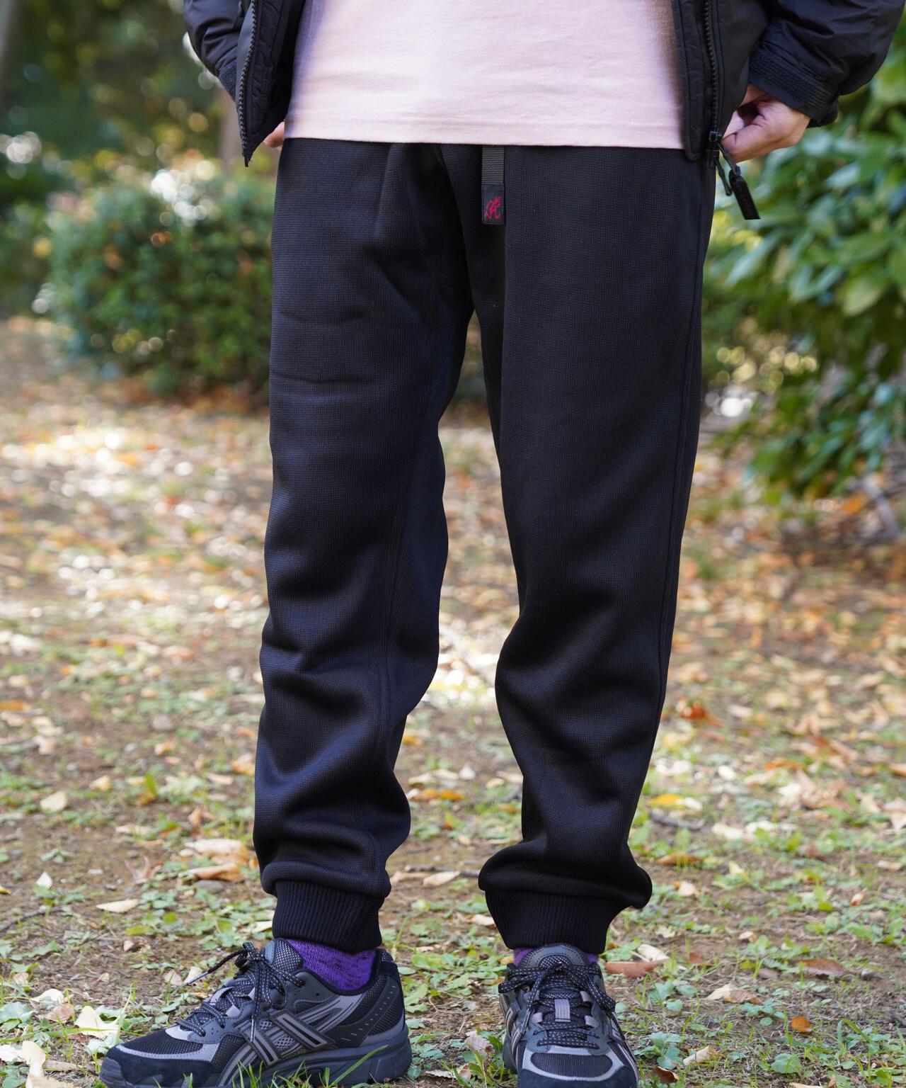 複合針織抓絨窄口羅紋褲子 BONDING KNIT FLEECE NARROW RIB PANT