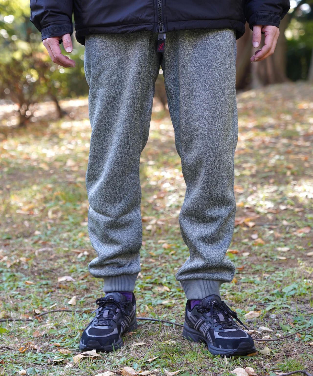 複合針織抓絨窄口羅紋褲子 BONDING KNIT FLEECE NARROW RIB PANT
