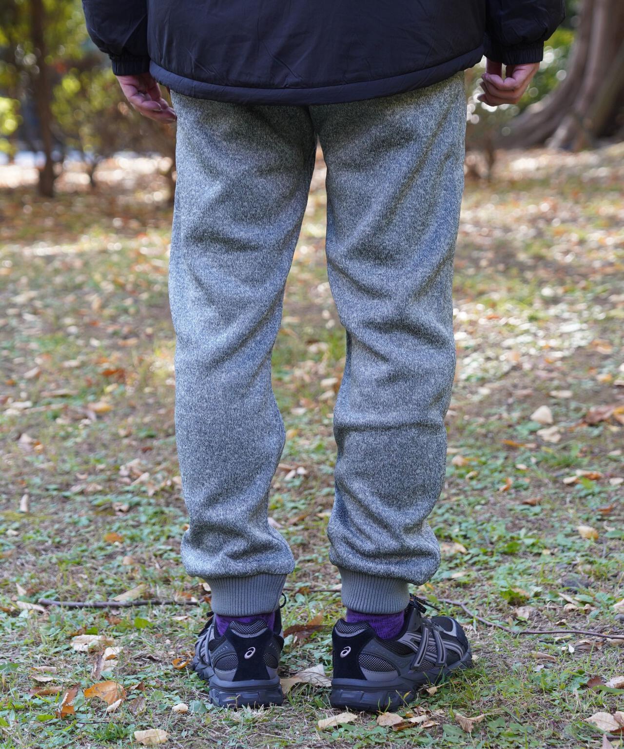 複合針織抓絨窄口羅紋褲子 BONDING KNIT FLEECE NARROW RIB PANT