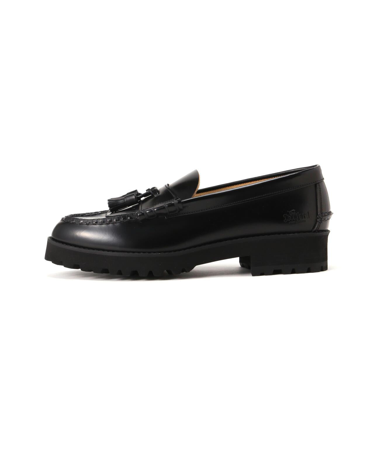 The Kenford Fineshoes TANK SOLE LOAFERS BLACK QUILT TASSEL 樂福鞋