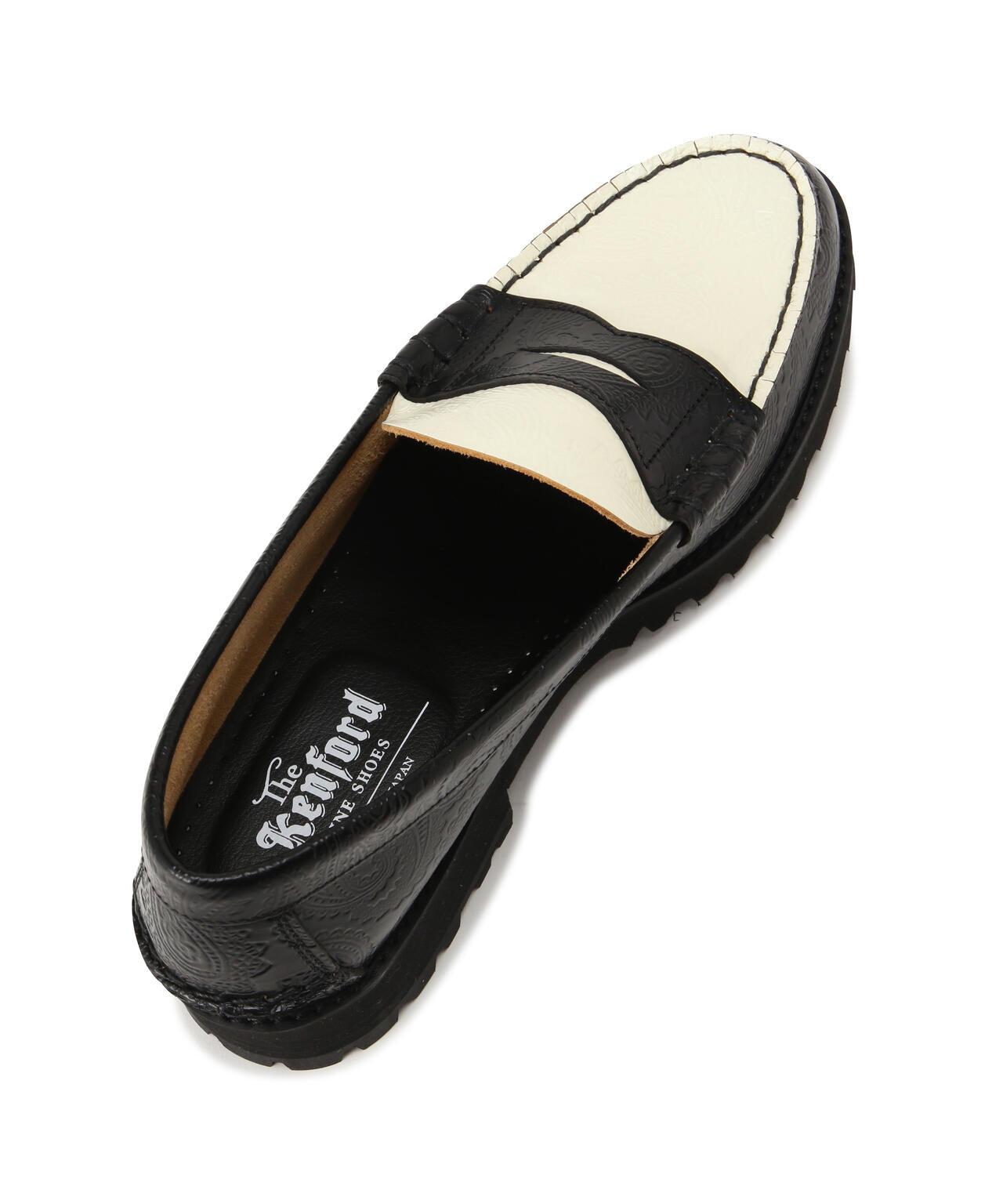 黑白配色 PAISLEY 圖案 TANK SOLE 樂福鞋