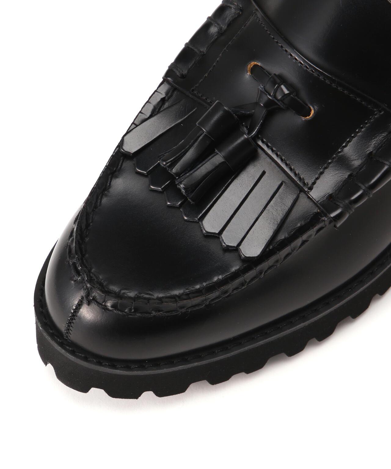 The Kenford Fineshoes TANK SOLE LOAFERS BLACK QUILT TASSEL 樂福鞋