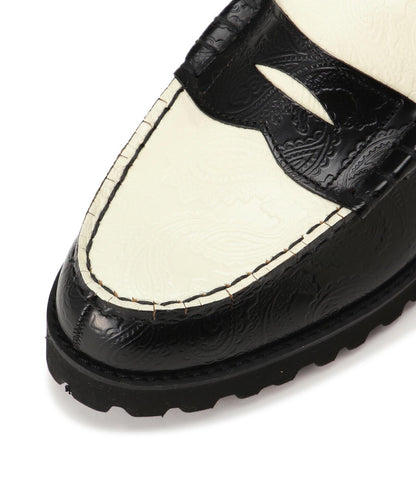 黑白配色 PAISLEY 圖案 TANK SOLE 樂福鞋