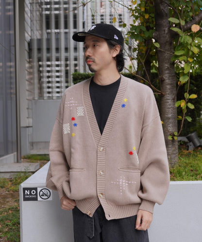 手工縫線設計 針織開衫 HAND STITCH CARDIGAN