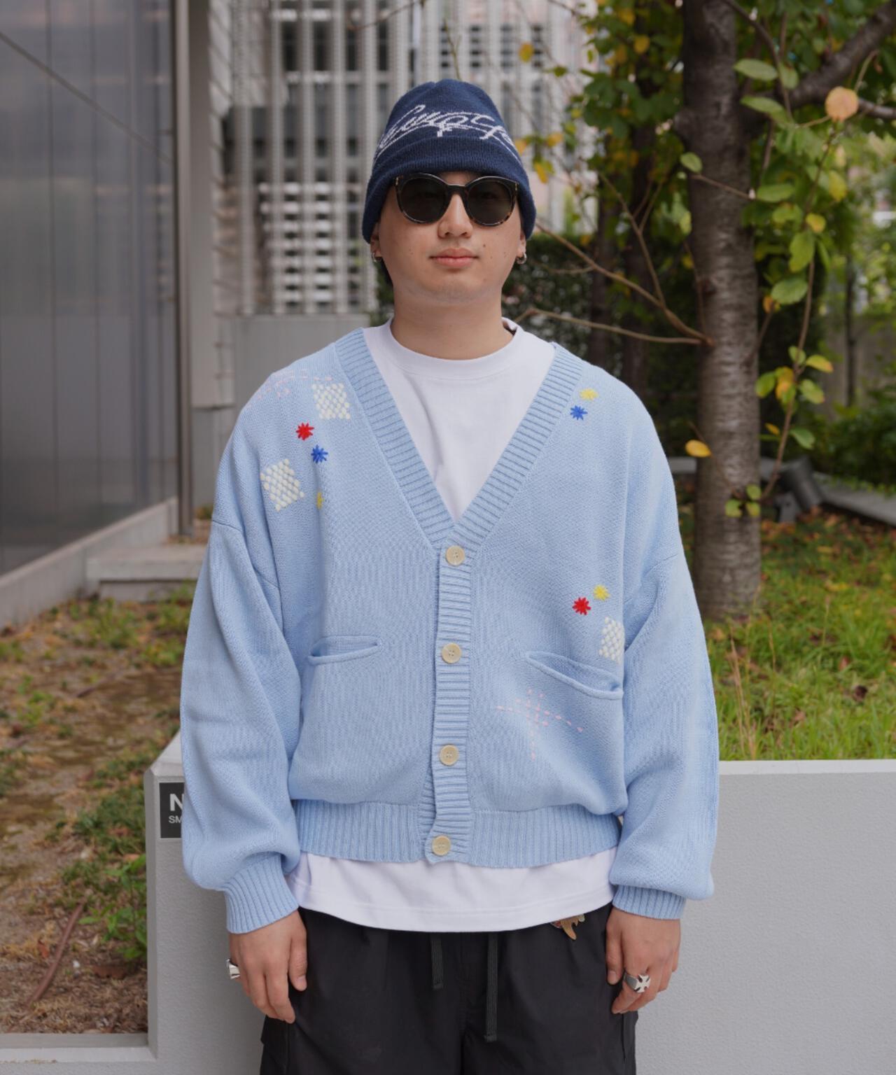 手工縫線設計 針織開衫 HAND STITCH CARDIGAN