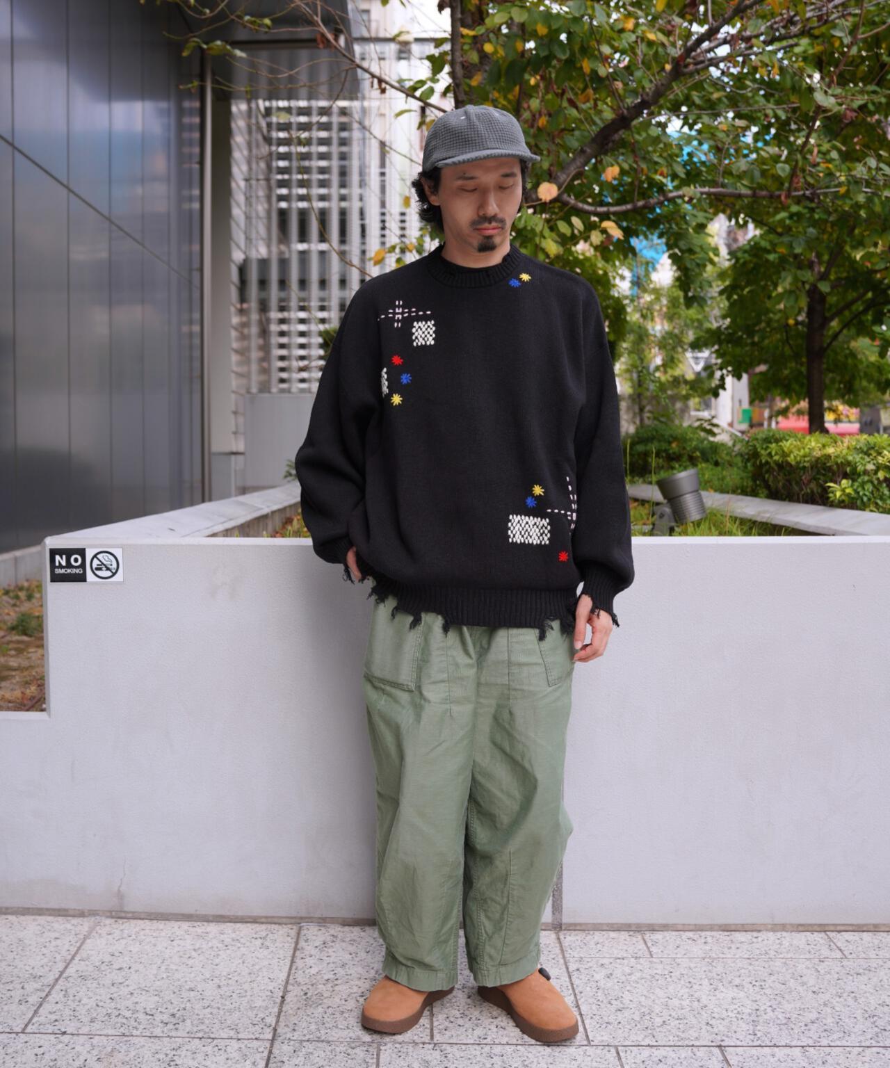 B omnivore HAND STITCH CREWNECK KNIT 針織上衣