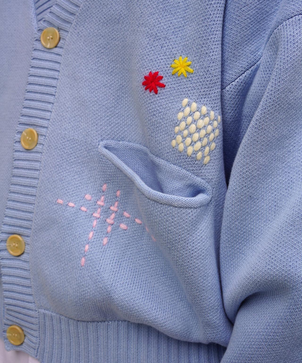 手工縫線設計 針織開衫 HAND STITCH CARDIGAN