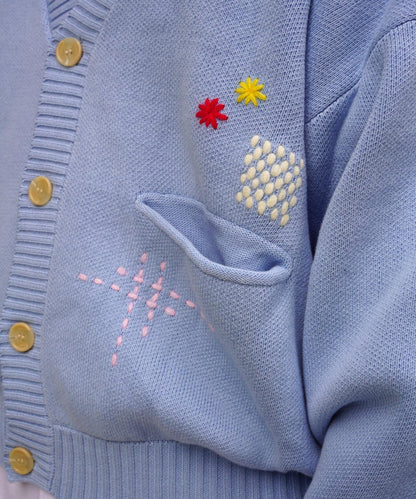 手工縫線設計 針織開衫 HAND STITCH CARDIGAN
