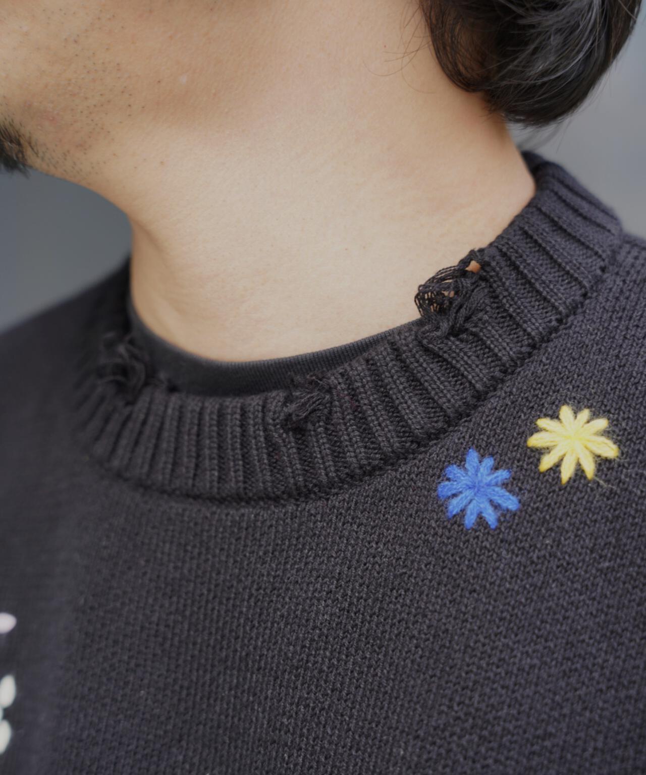 B omnivore HAND STITCH CREWNECK KNIT 針織上衣