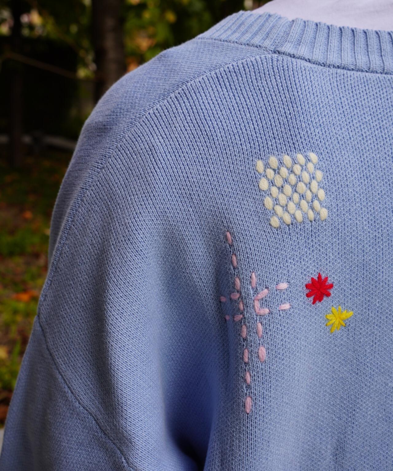 手工縫線設計 針織開衫 HAND STITCH CARDIGAN
