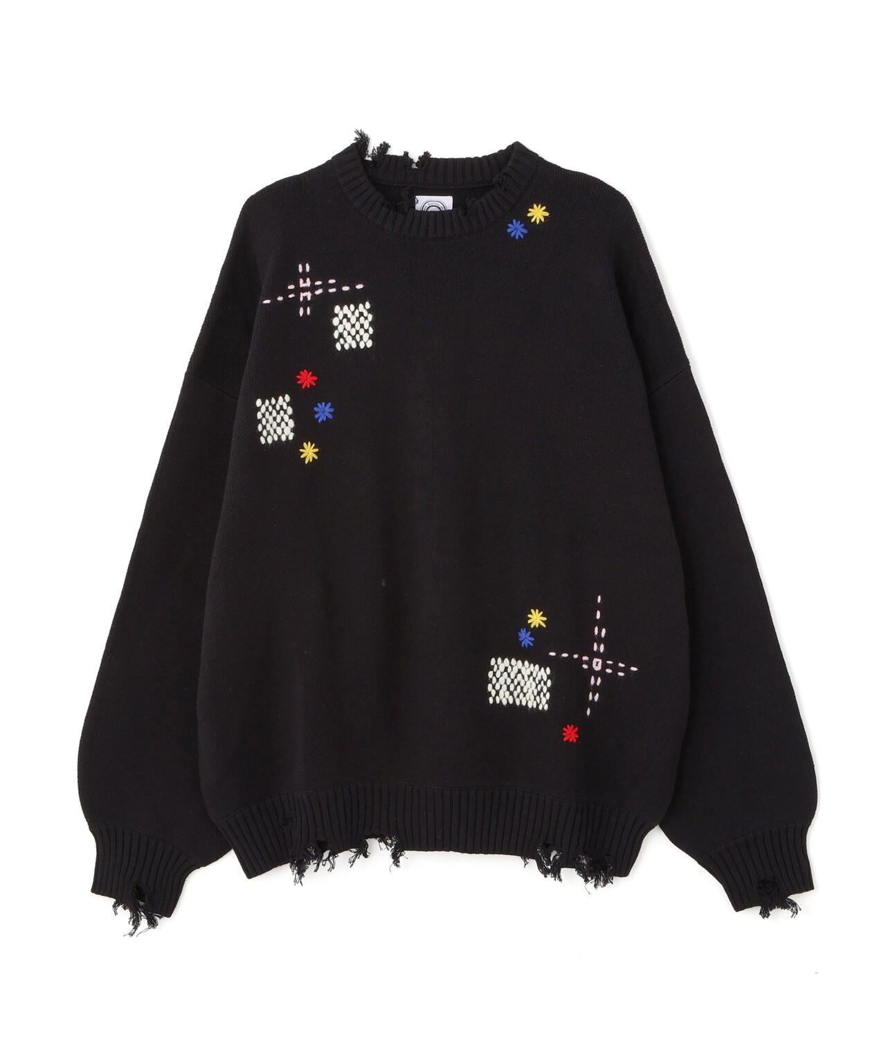 B omnivore HAND STITCH CREWNECK KNIT 針織上衣