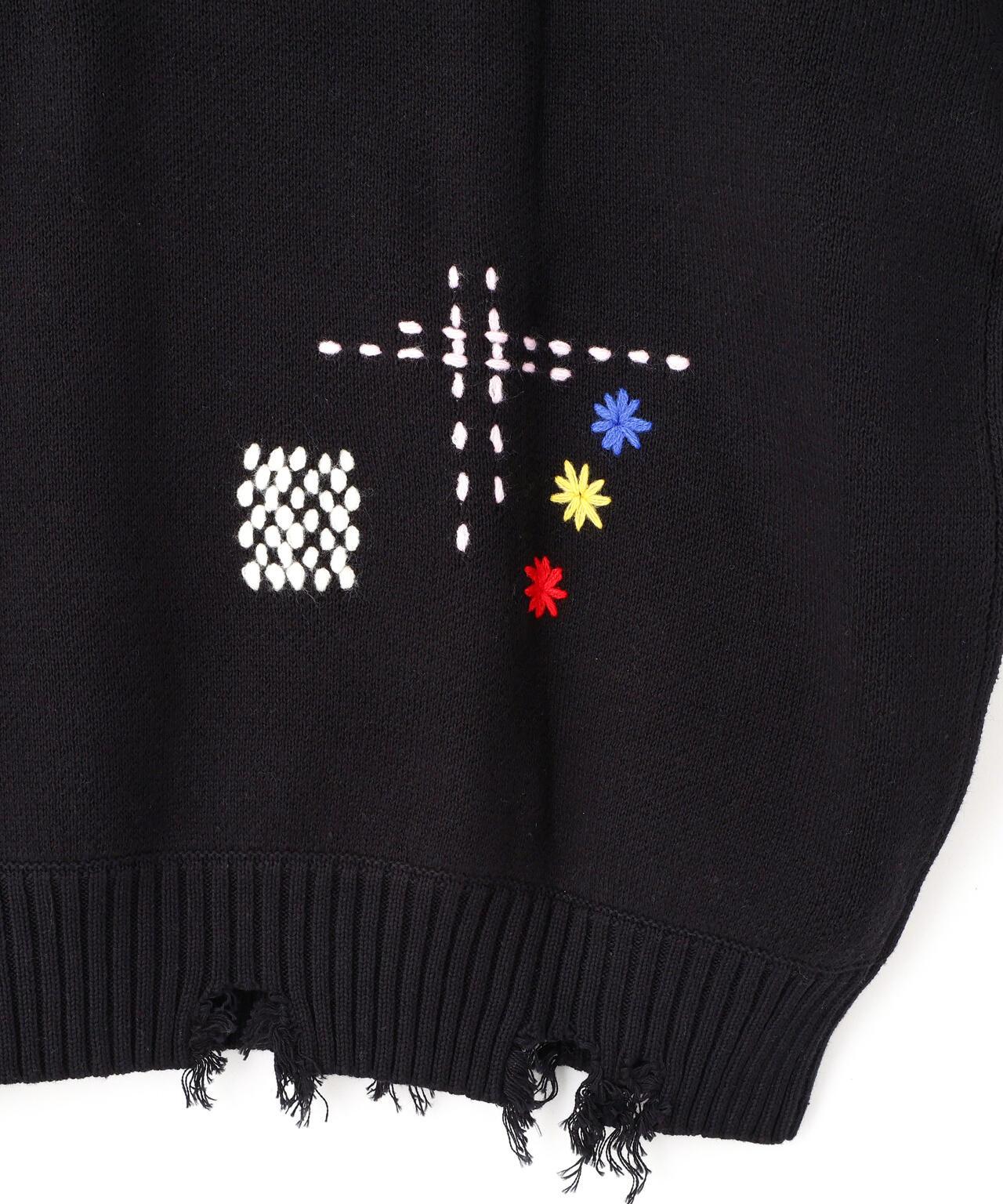 B omnivore HAND STITCH CREWNECK KNIT 針織上衣