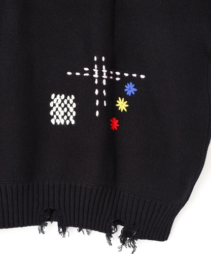 B omnivore HAND STITCH CREWNECK KNIT 針織上衣