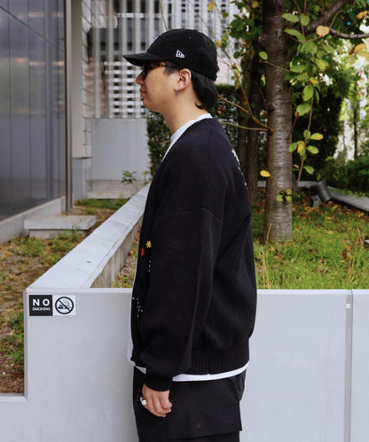 手工縫線設計 針織開衫 HAND STITCH CARDIGAN