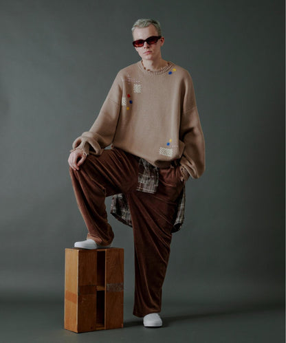 B omnivore HAND STITCH CREWNECK KNIT 針織上衣