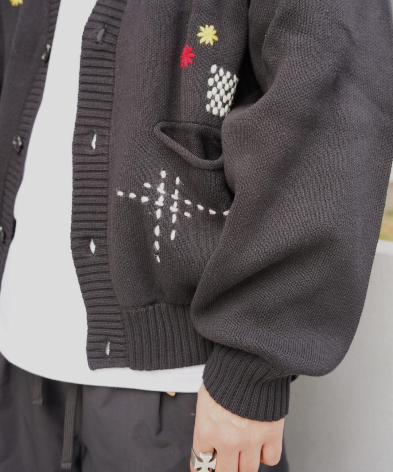 手工縫線設計 針織開衫 HAND STITCH CARDIGAN