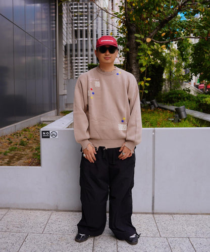 B omnivore HAND STITCH CREWNECK KNIT 針織上衣