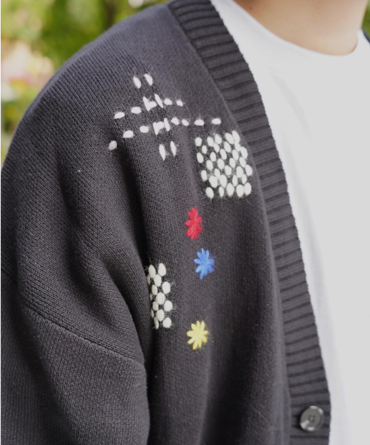手工縫線設計 針織開衫 HAND STITCH CARDIGAN