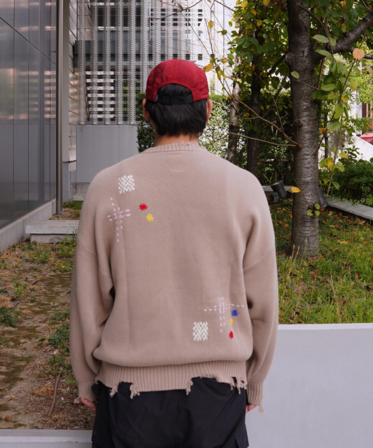 B omnivore HAND STITCH CREWNECK KNIT 針織上衣
