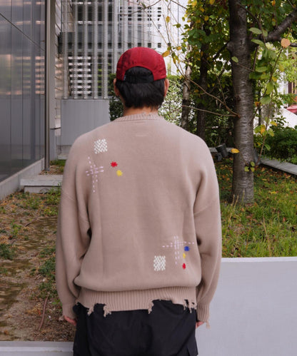 B omnivore HAND STITCH CREWNECK KNIT 針織上衣