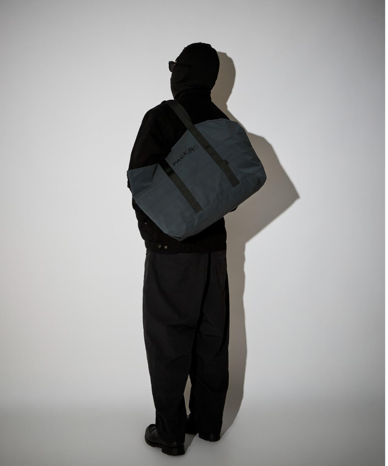 PACKING/パッキング BLACK REFLECTIVE 托特包
