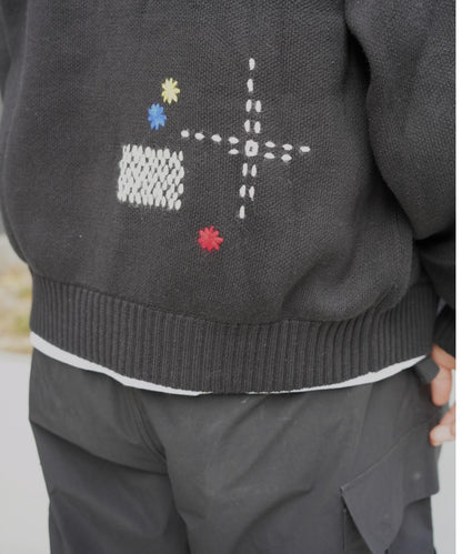 手工縫線設計 針織開衫 HAND STITCH CARDIGAN