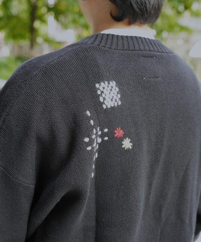 手工縫線設計 針織開衫 HAND STITCH CARDIGAN