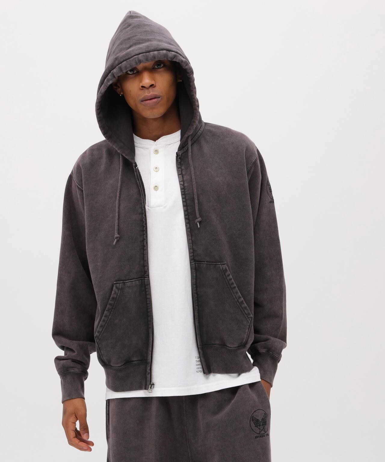 ACID WASH ZIP UP 連帽衛衣