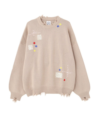 B omnivore HAND STITCH CREWNECK KNIT 針織上衣